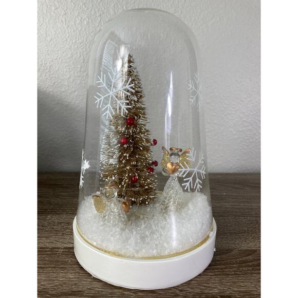 Home LED‎ Glass Dome Christmas Tree Centerpiece Decoration 10" Electronic - Picture 4 of 12